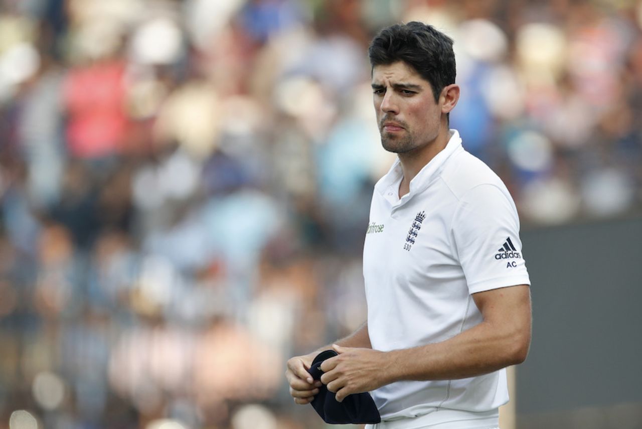 Alastair Cook's expression sums up his team's tour, India v England, 5th Test, Chennai, 5th day, December 20, 2016