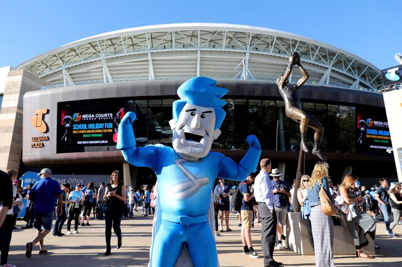 The Adelaide Strikers mascot strikes a pose, Adelaide Strikers v Brisbane Heat, Big Bash League 2016-17, Adelaide, December 21, 2016