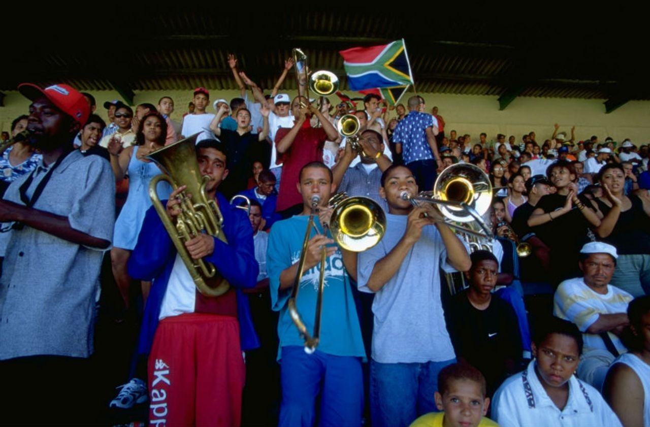 The famous Port Elizabeth band in action during play, South Africa v England, 2nd Test, Port Elizabeth, December 9, 1999