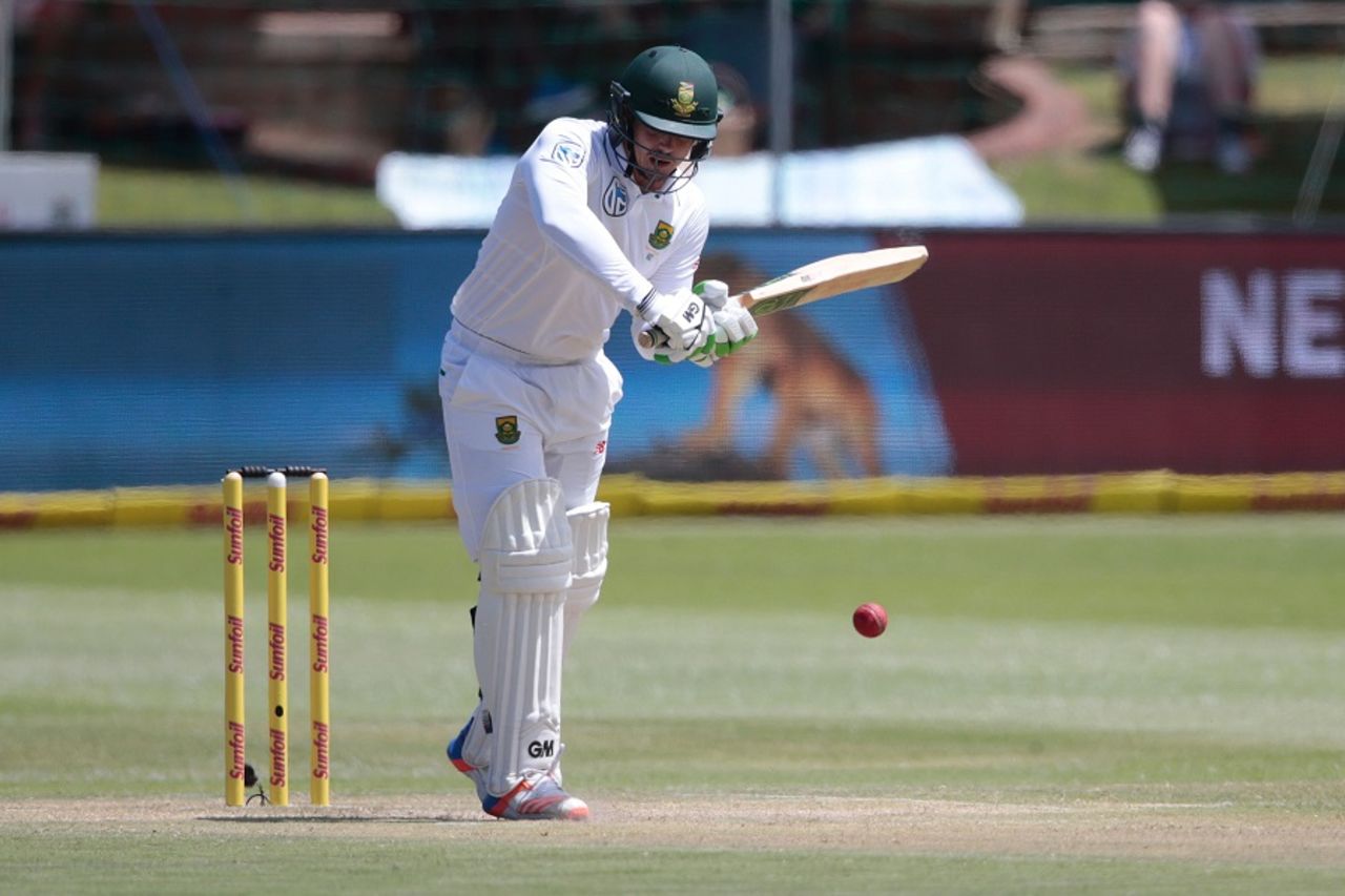 Quinton de Kock flicks one to the leg side, South Africa v Sri Lanka, 1st Test, Port Elizabeth, 2nd day, December 27, 2016
