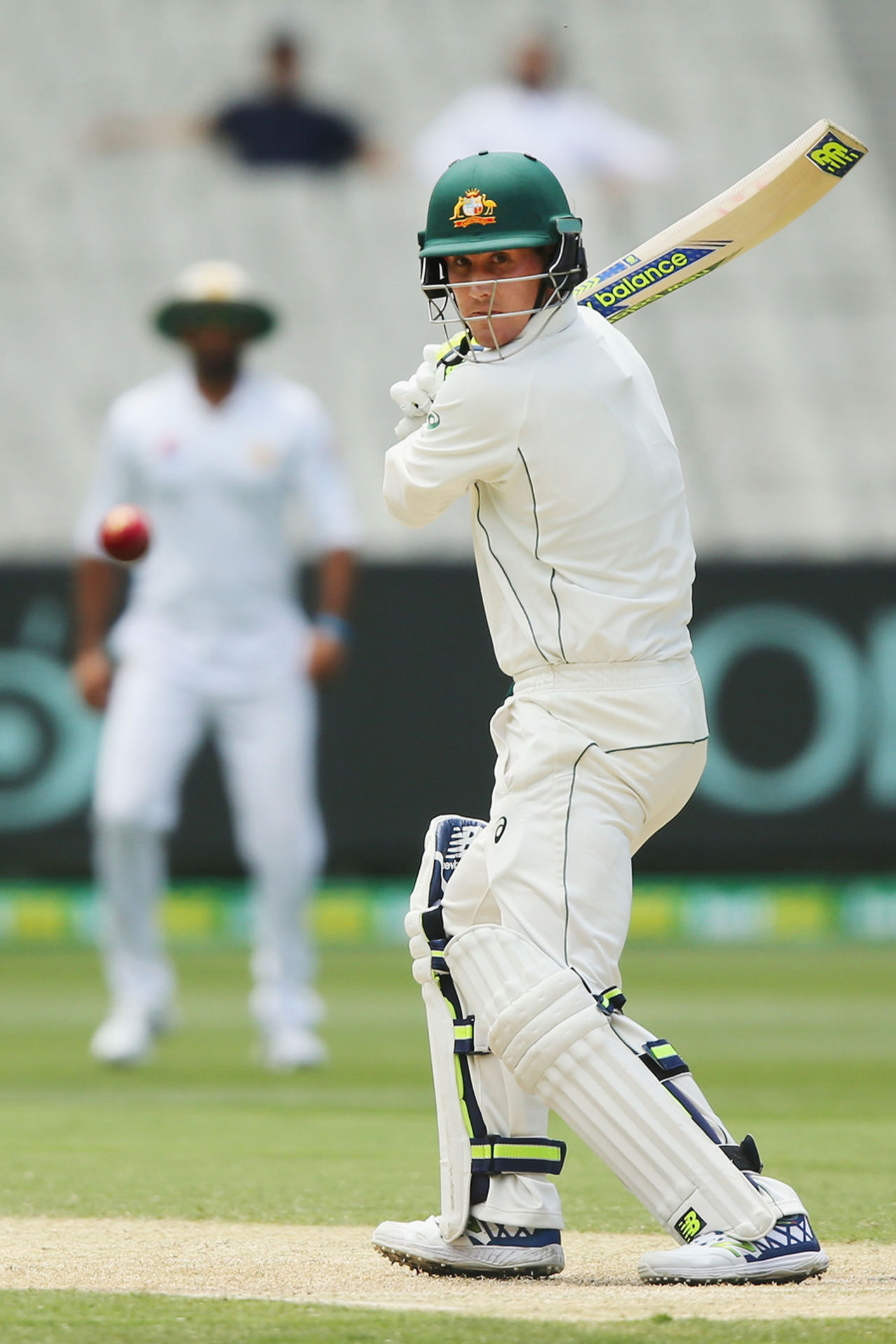 Nic Maddinson finds the edge after attempting a cut, Australia v Pakistan, 2nd Test, 4th day, Melbourne, December 29, 2016