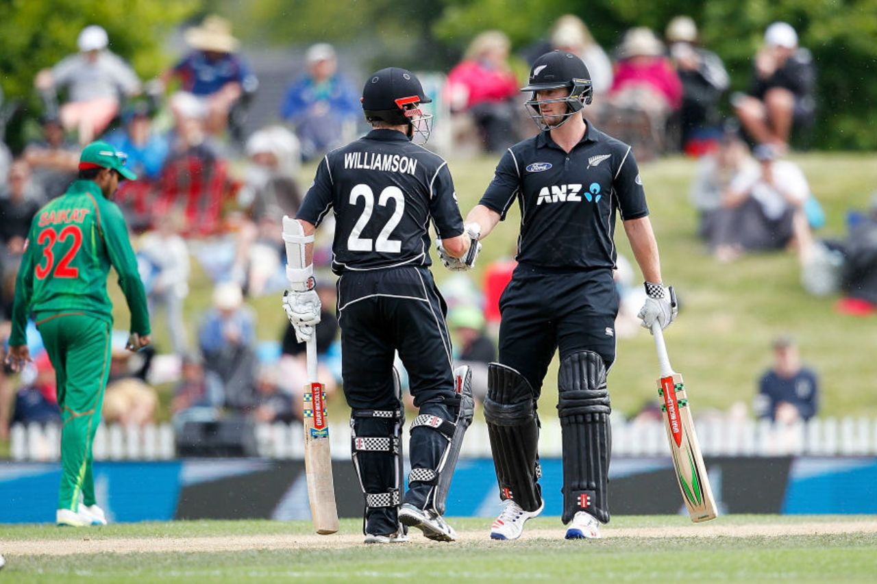 Neil Broom and Kane Williamson's 179-run second-wicket stand deflated Bangladesh, New Zealand v Bangladesh, 3rd ODI, Nelson, December 31, 2016