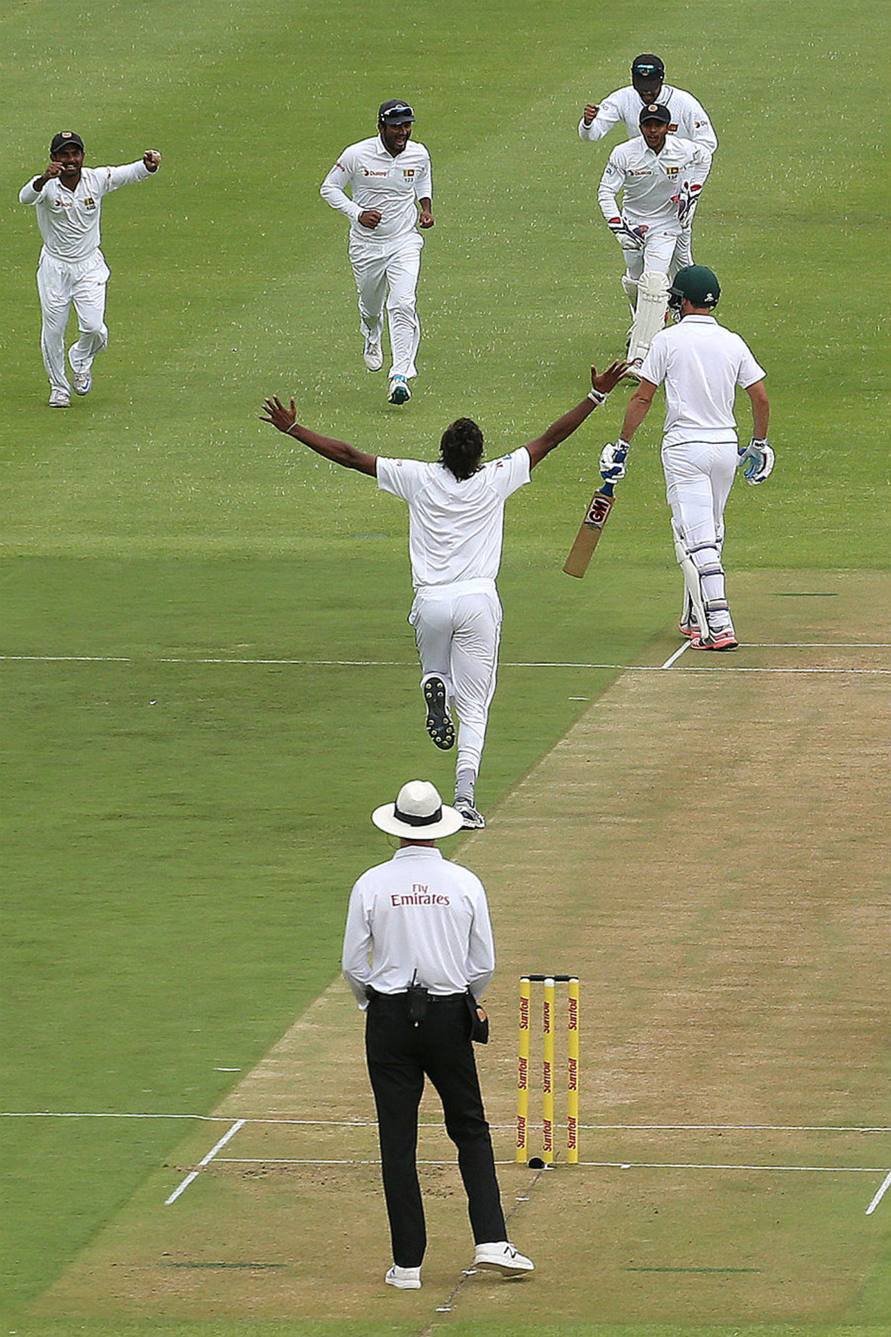 Suranga Lakmal removed Stephen Cook in the first over of the Test, South Africa v Sri Lanka, 2nd Test, Cape Town, January 2, 2017