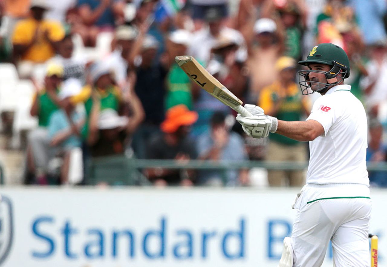 Dean Elgar steadied South Africa with a half-century, South Africa v Sri Lanka, 2nd Test, Cape Town, January 2, 2017