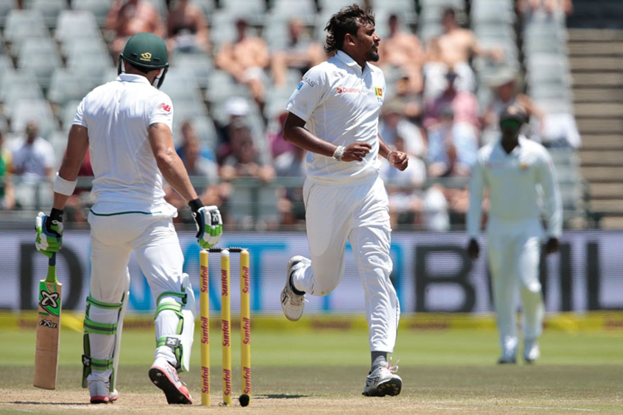 Suranga Lakmal continued his impressive tour, South Africa v Sri Lanka, 2nd Test, Cape Town, 3rd day, January, 4, 2017