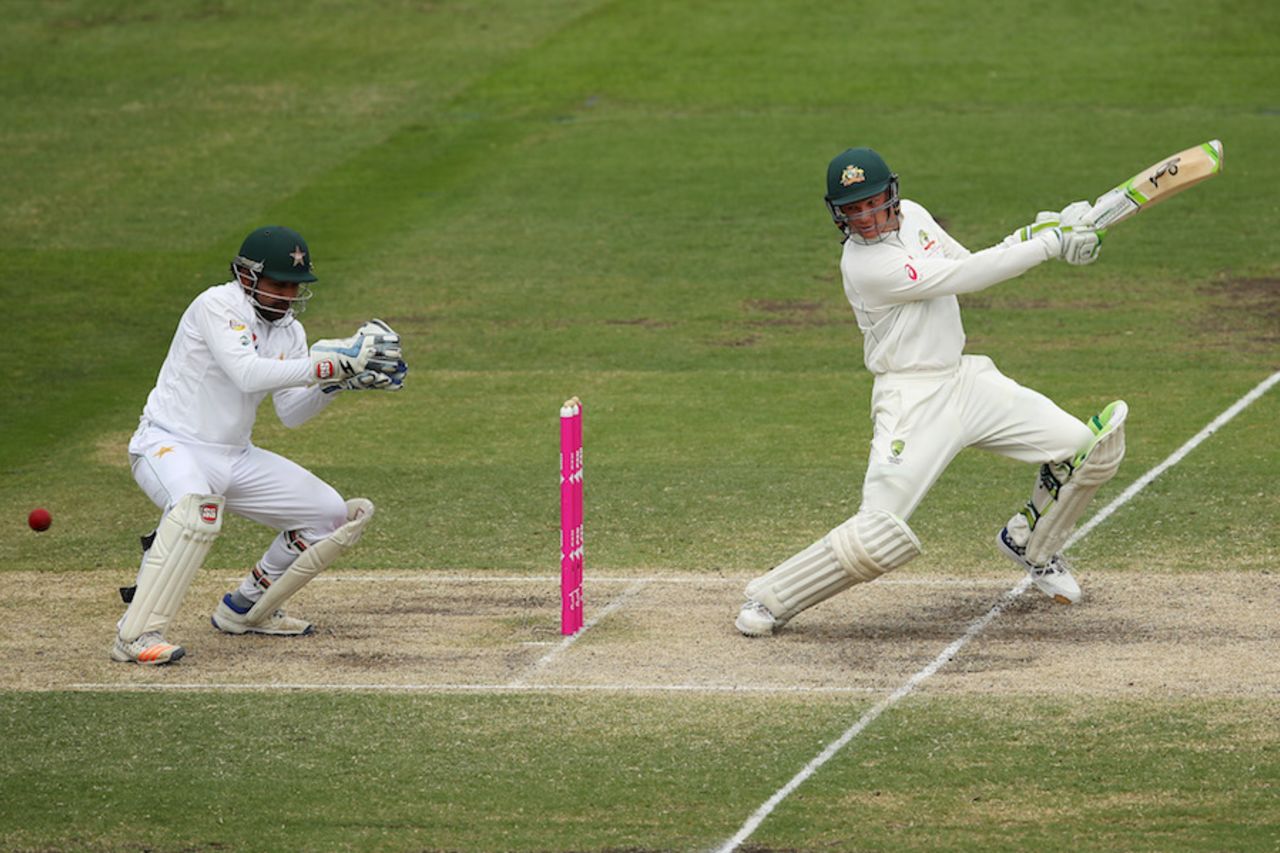 Peter Handscomb cuts behind square, Australia v Pakistan, 3rd Test, Sydney, 4th day, January 6, 2017