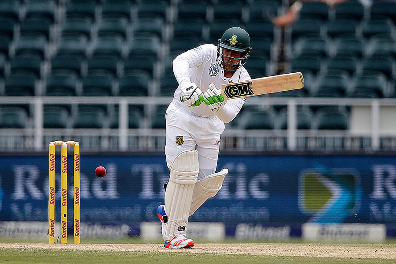 Quinton de Kock flicks through the leg side, South Africa v Sri Lanka, 3rd Test, Johannesburg, 2nd day, January 13, 2017
