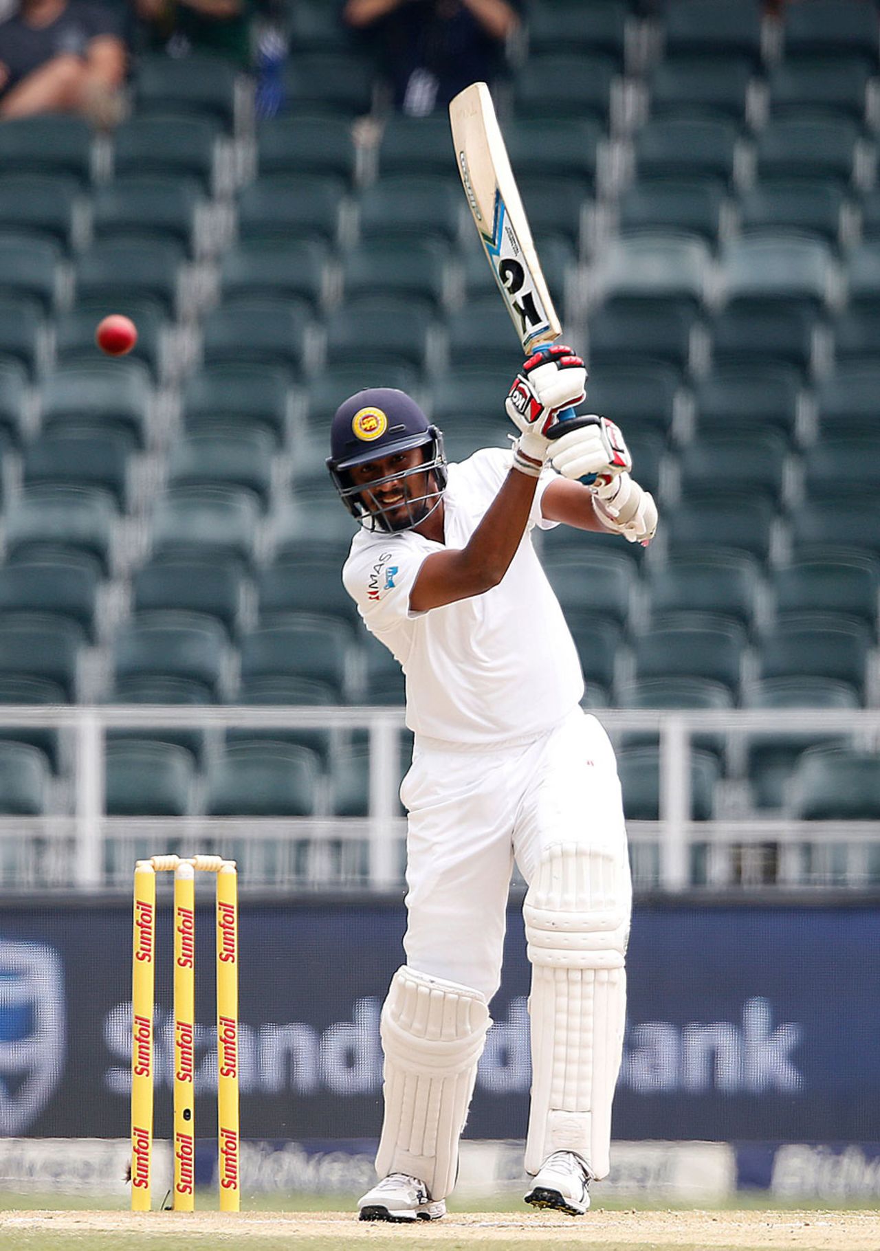 Suranga Lakmal drove a catch to mid-off, South Africa v Sri Lanka, 3rd Test, Johannesburg, 3rd day, January 14, 2017