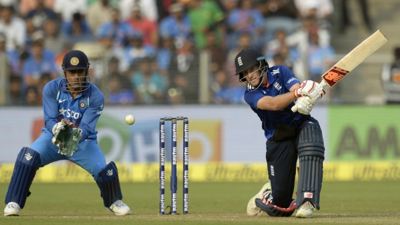 Joe Root flays one through cover, India v England, 1st ODI, Pune, January 15, 2017