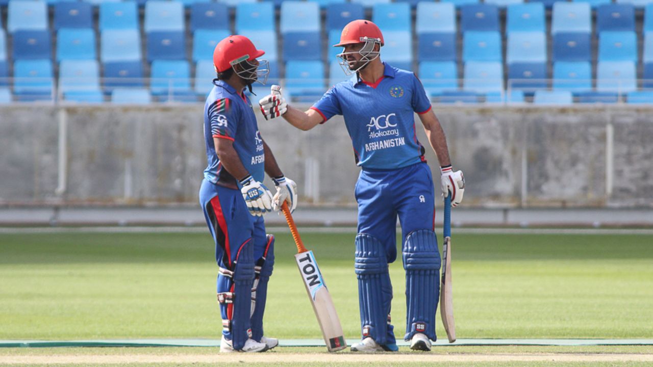 Mohammad Shahzad and Nawroz Mangal added 56 for the first wicket, Afghanistan v Namibia, Desert T20, Group A, Dubai, January 19, 2017