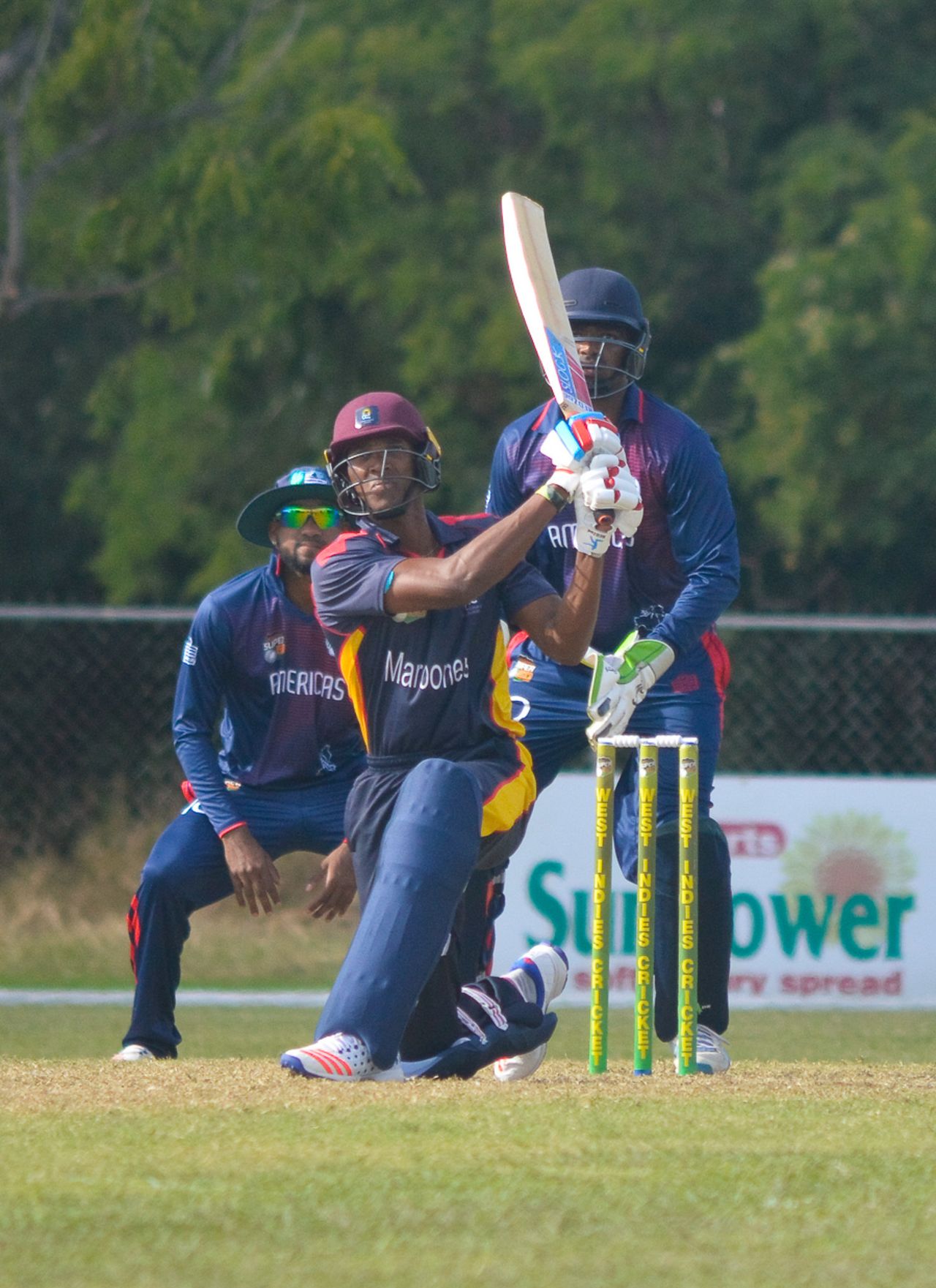 Amir Jangoo scored 52 off 87 balls to anchor the winning chase, Combined Campuses & Colleges v ICC Americas, Regional Super50, Group B, Windward Park, January 26, 2017