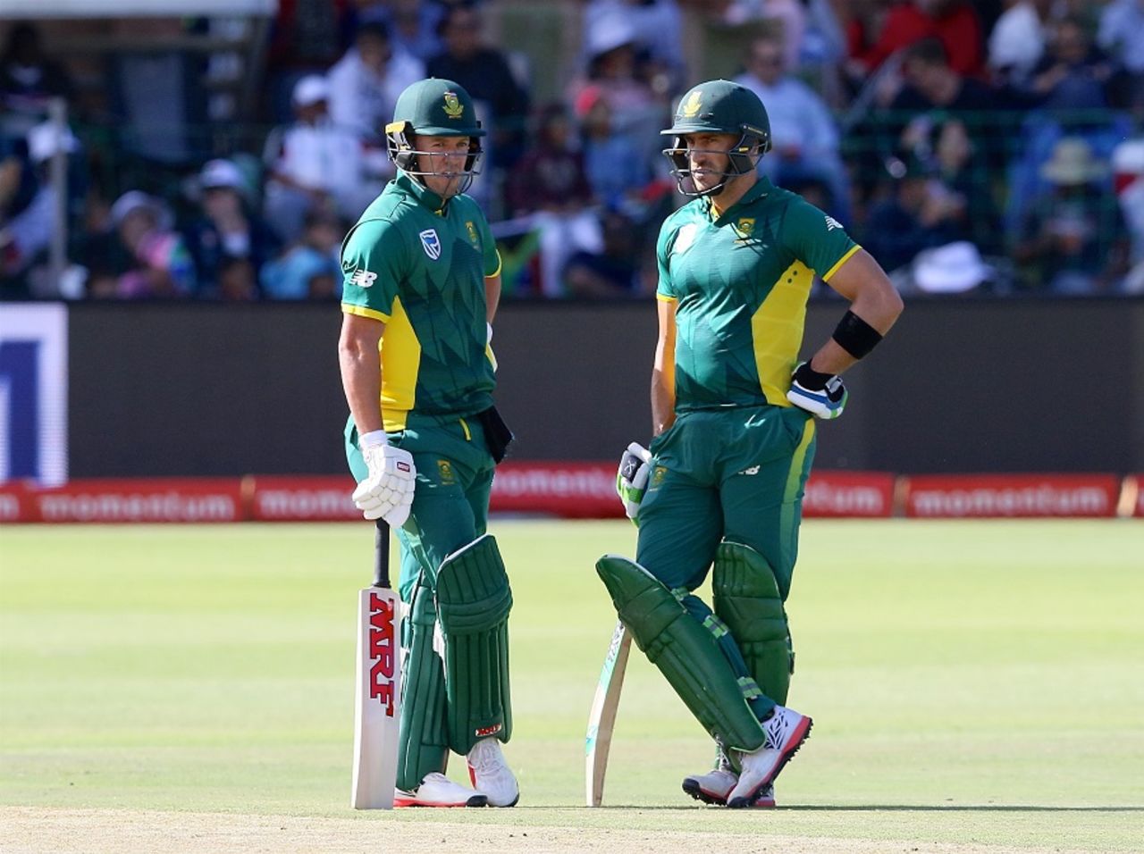 AB de Villiers and Faf du Plessis added an unbroken 54-run stand, South Africa v Sri Lanka, 1st ODI, Port Elizabeth, January 28, 2017