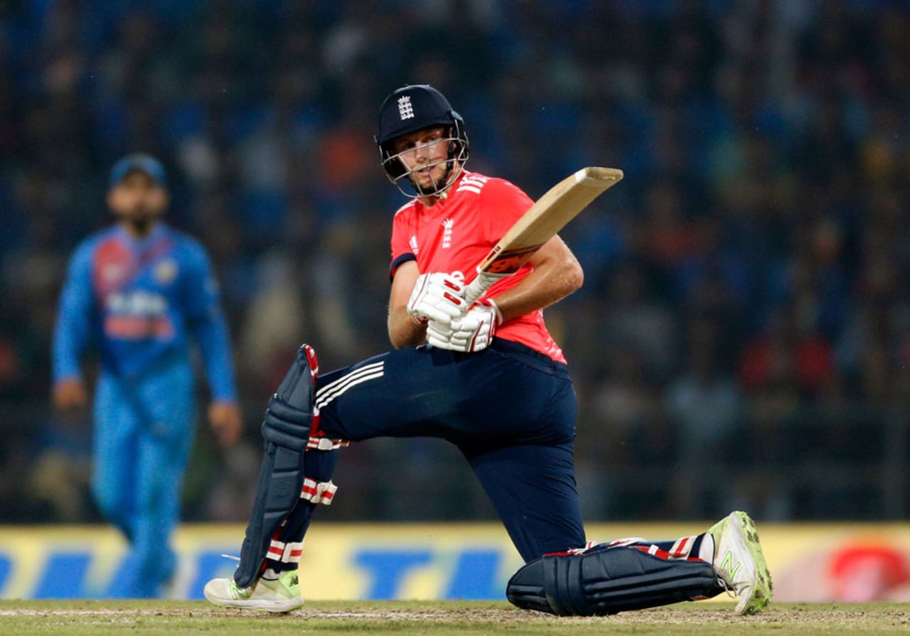 Joe Root sweeps, India v England, 2nd T20, Nagpur, January 29, 2017