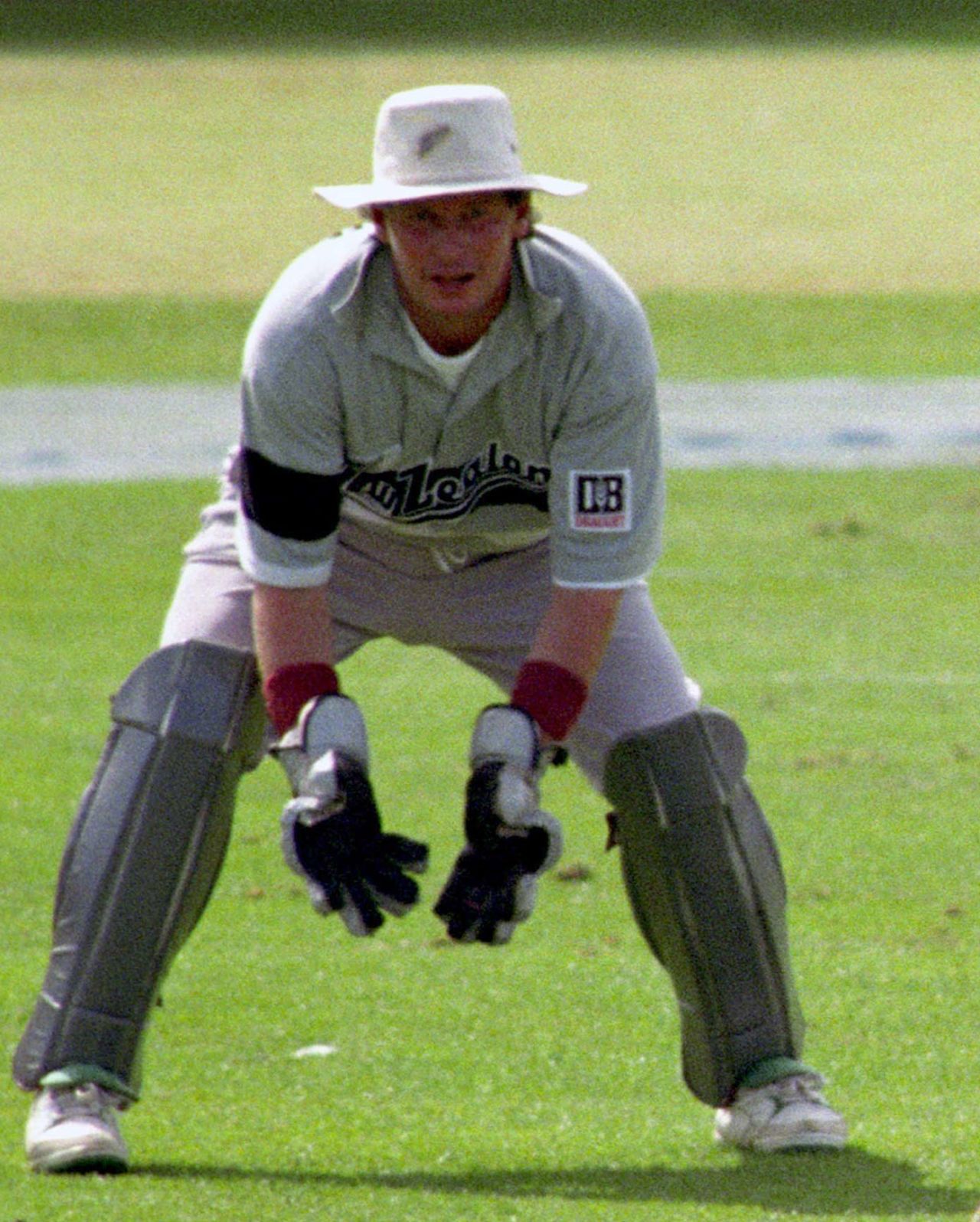 Ian Smith keeps, New Zealand v England, second ODI, Dunedin, February 12, 1992