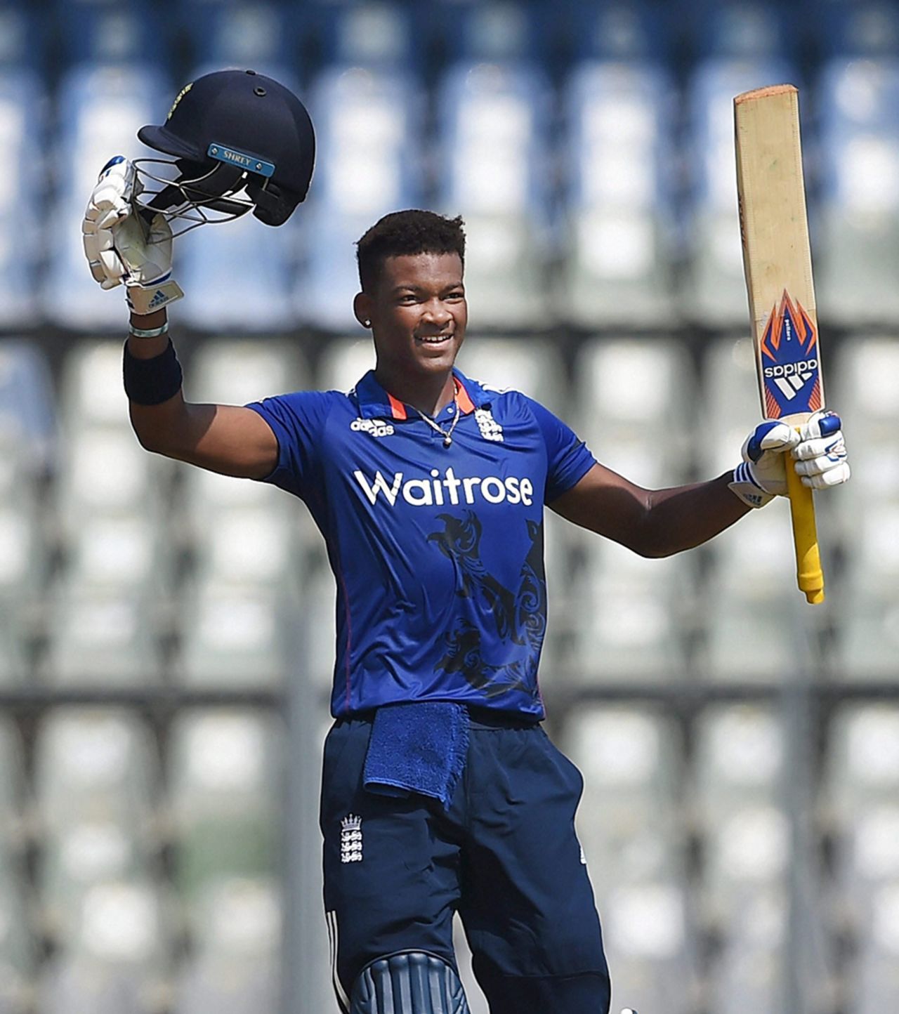 Delray Rawlins smashed an unbeaten 107 off 88 balls, India v England, 1st Under-19 ODI, Mumbai, January 30, 2017