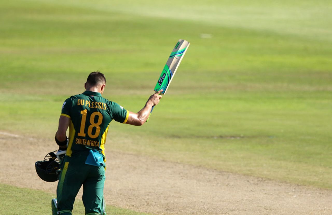 Faf du Plessis made his seventh ODI hundred, South Africa v Sri Lanka, 2nd ODI, Durban, February 1, 2017