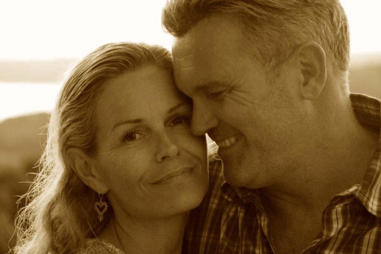 Martin Crowe with his wife, Lorraine Downes