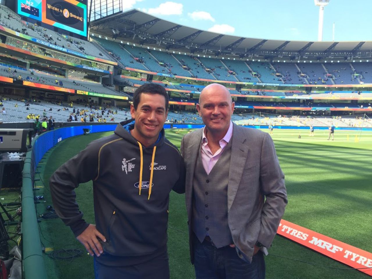 Martin Crowe with Ross Taylor