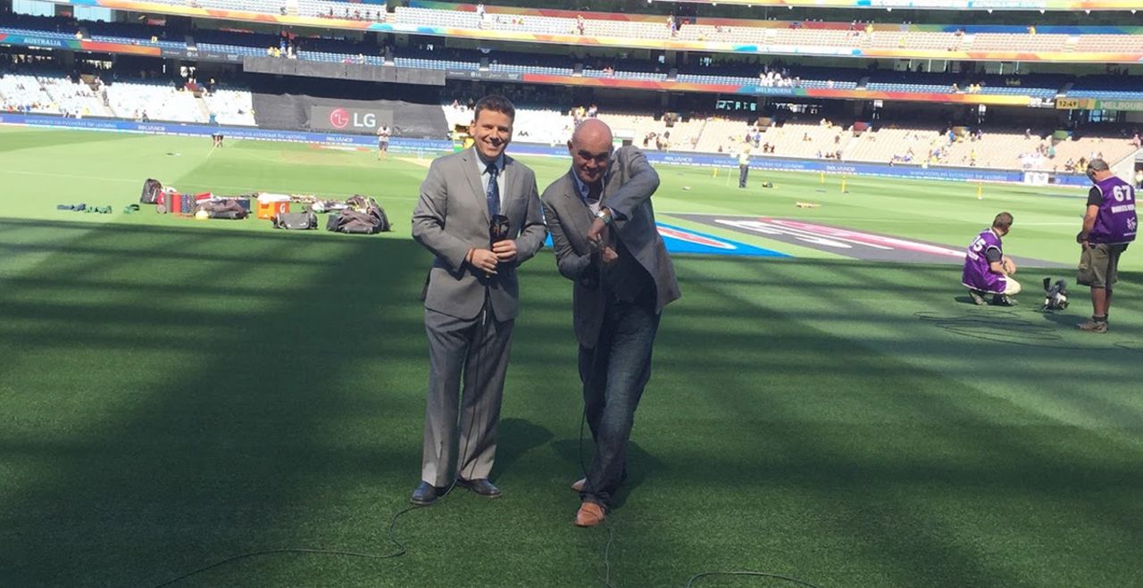 Martin Crowe with Tim Roxborough