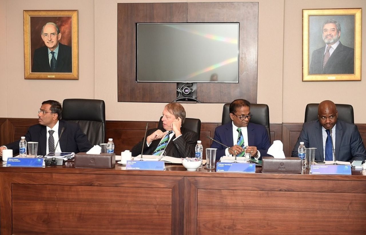 Vikram Limaye [left], a member of the Committee of Administrators supervising the BCCI, at the ICC Board meeting, Dubai, February 4, 2017