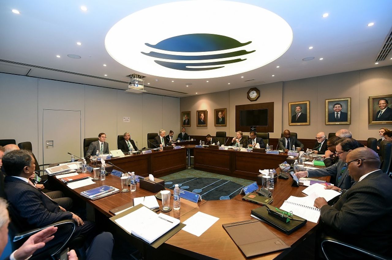 A view of the ICC Board Meeting in session, Dubai, February 4, 2017