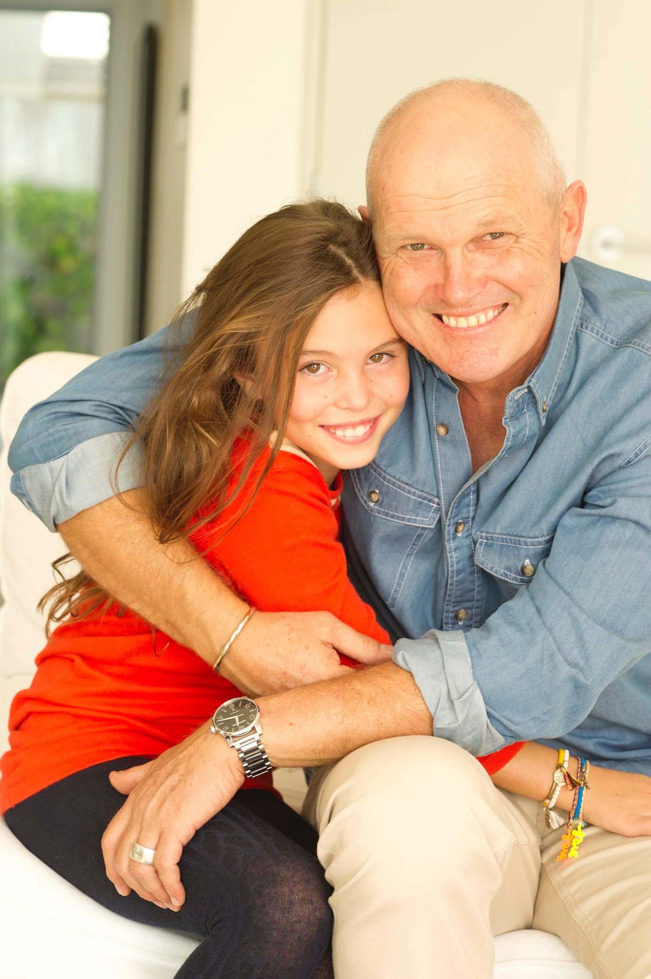 Martin Crowe with his daughter Emma