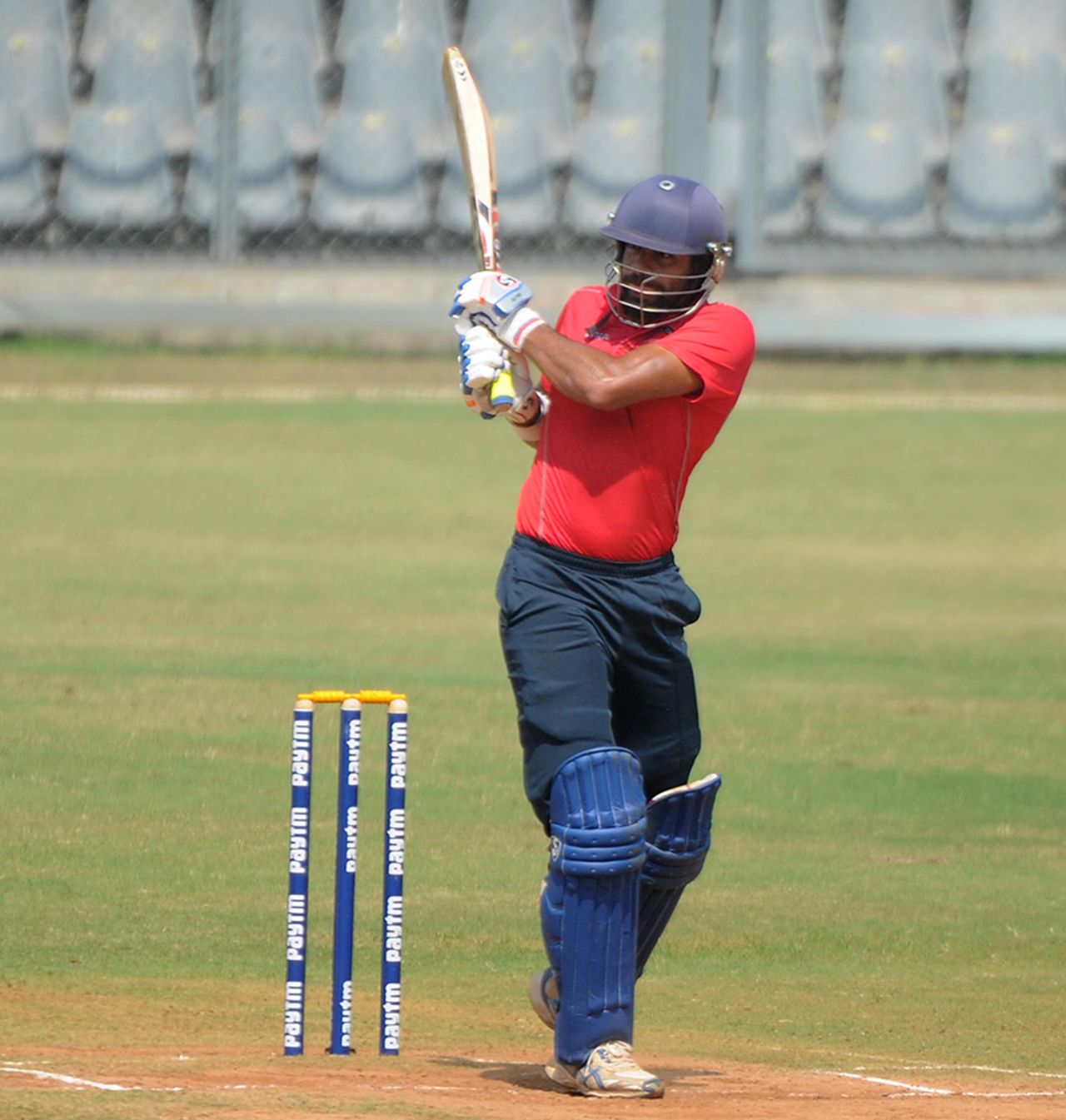 Harpreet Singh steers the ball to the leg side, Central Zone v East Zone, Syed Mushtaq Ali Trophy Inter Zonal, Mumbai, February 13, 2017