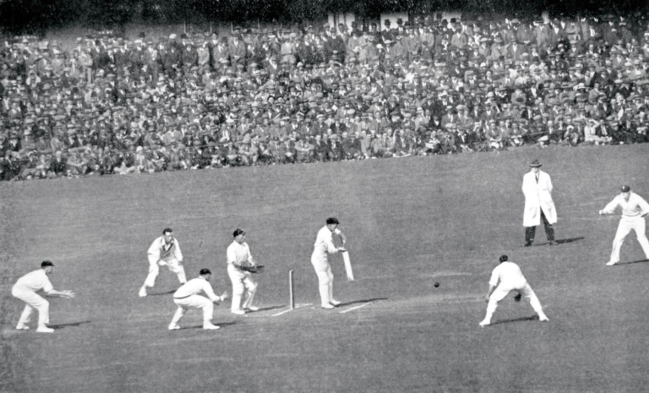 Herbie Collins plays a shot on his way to 61, England v Australia, 5th Test, The Oval, 2nd day, August 16, 1926