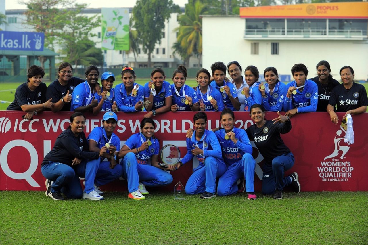 India women after winning the ICC Women's World Cup qualifier, ICC Women's World Cup Qualifier 2017, Colombo, February 21, 2017