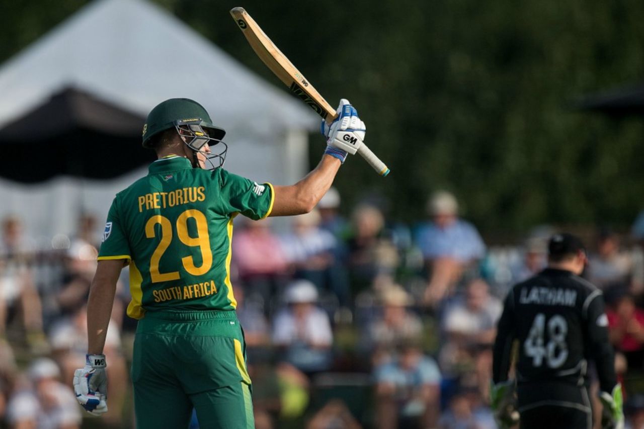 Dwaine Pretorius blitzed a 26-ball 50, New Zealand v South Africa, 2nd ODI, Christchurch, February 22, 2017
