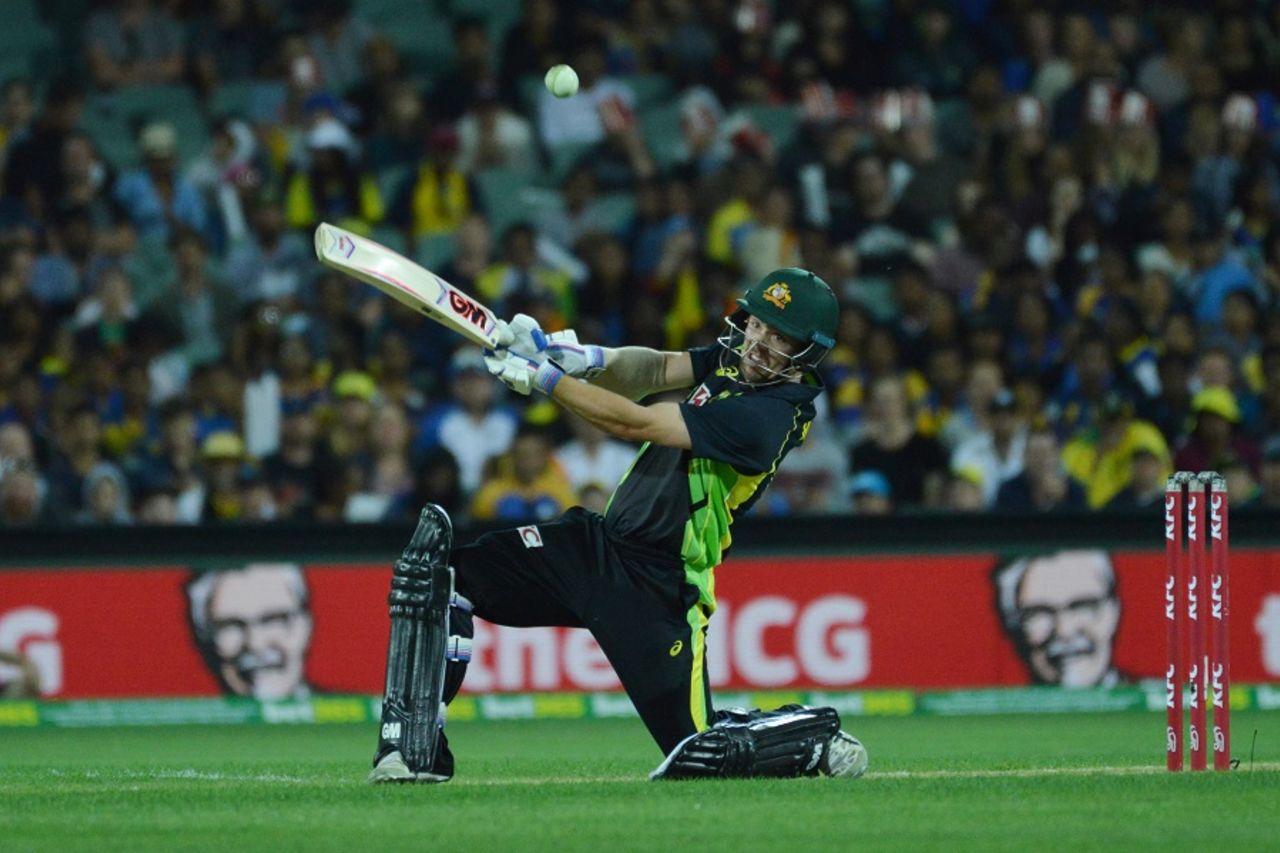 Travis Head struck one four and two sixes in his hand of 30, Australia v Sri Lanka, 3rd T20 International, Adelaide, February 22, 2017