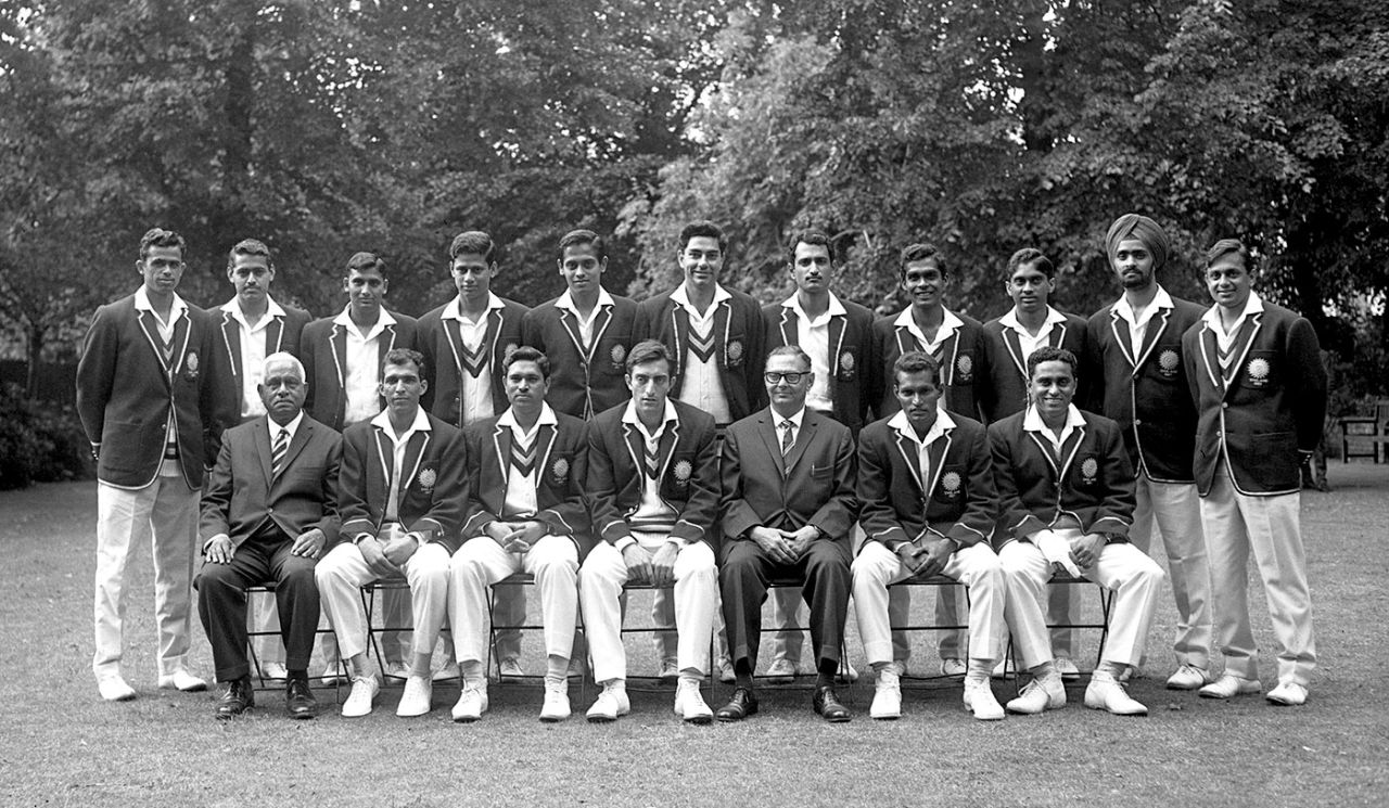 The 1967 India squad touring England. (Standing, from left): V Subramanya, Bhagwath Chandrasekhar, Sadanand Mohol, Subrata Guha, S Venkataraghavan, Farokh Engineer, Ajit Wadekar, Ramesh Saxena, Hanumant Singh, Bishan Bedi and Erapalli Prasanna. (Front row) M Chinnaswamy (treasurer), Rusi Surti, Chandu Borde, Nawab of Pataudi (captain), Keki Tarapore (manager), Budhi Kunderan and Dilip Sardesai 