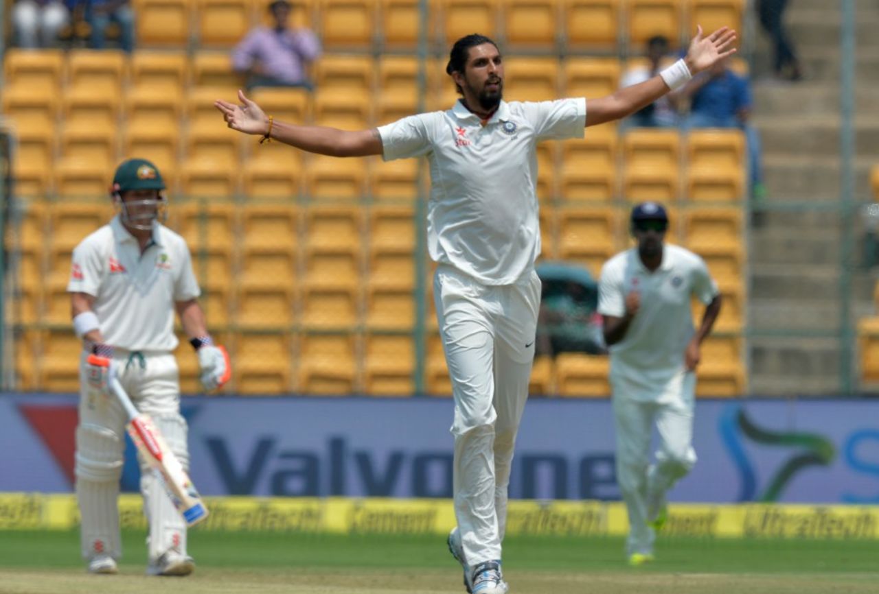 Ishant Sharma removed Matt Renshaw early, India v Australia, 2nd Test, Bengaluru, 4th day, March 7, 2017