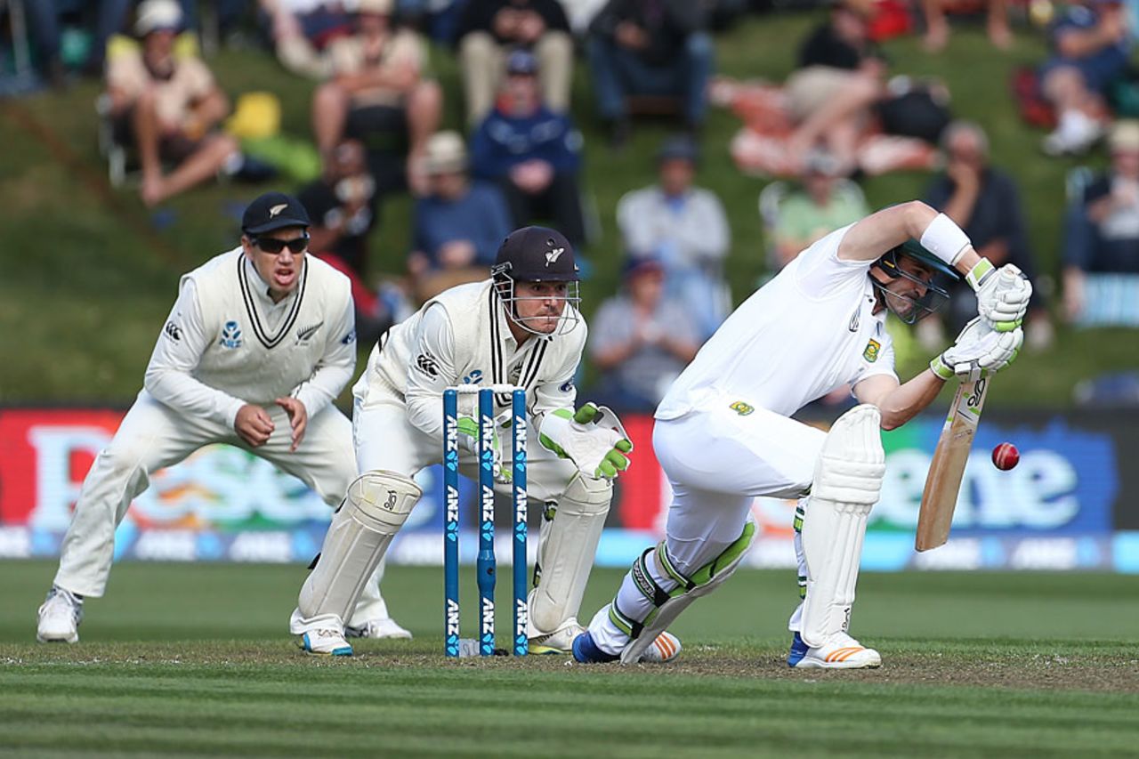It was tough going for South Africa early on, New Zealand v South Africa, 1st Test, Dunedin, 1st day, March 8, 2017