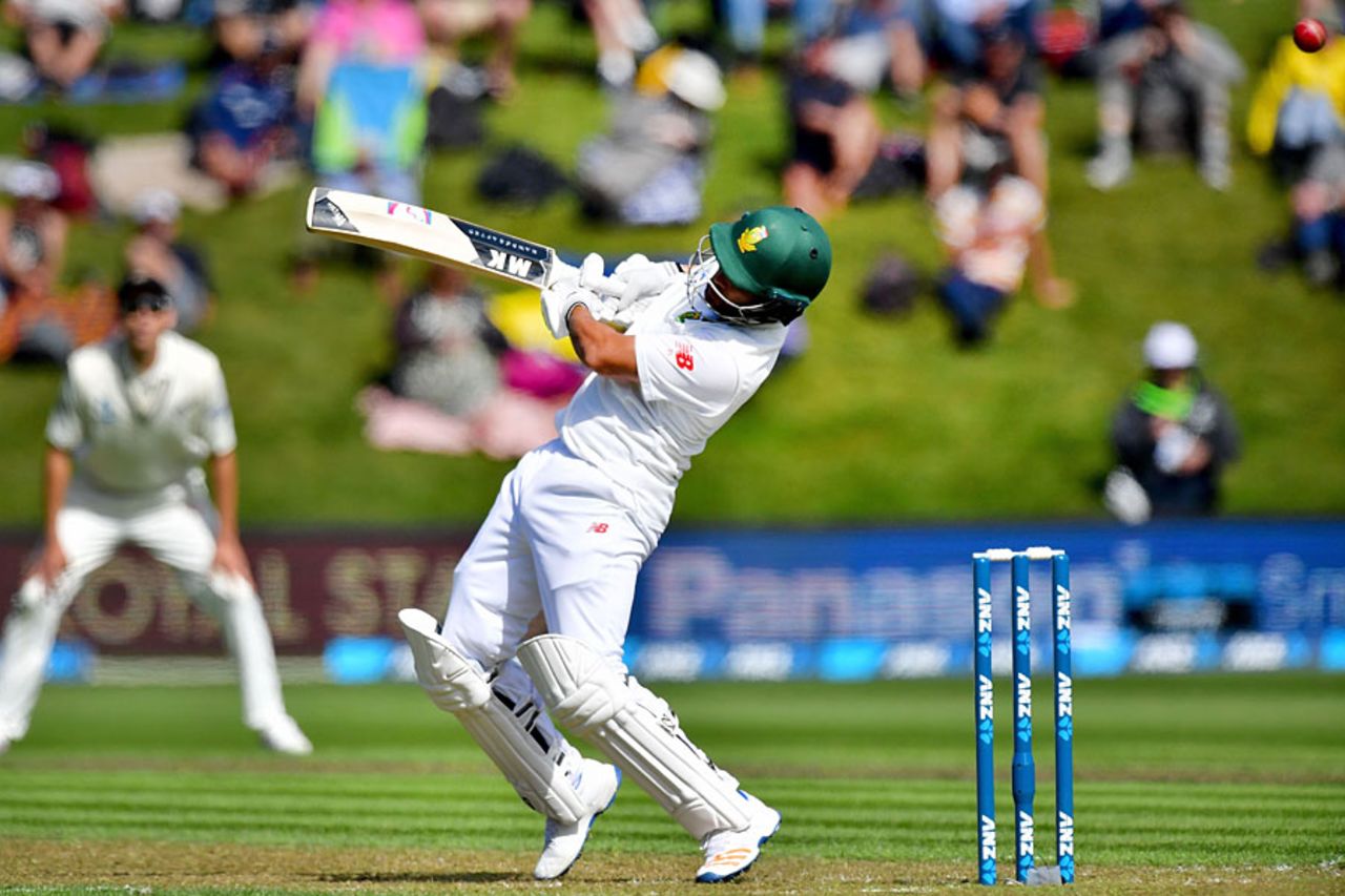 JP Duminy was bounced out by Neil Wagner, New Zealand v South Africa, 1st Test, Dunedin, 1st day, March 8, 2017