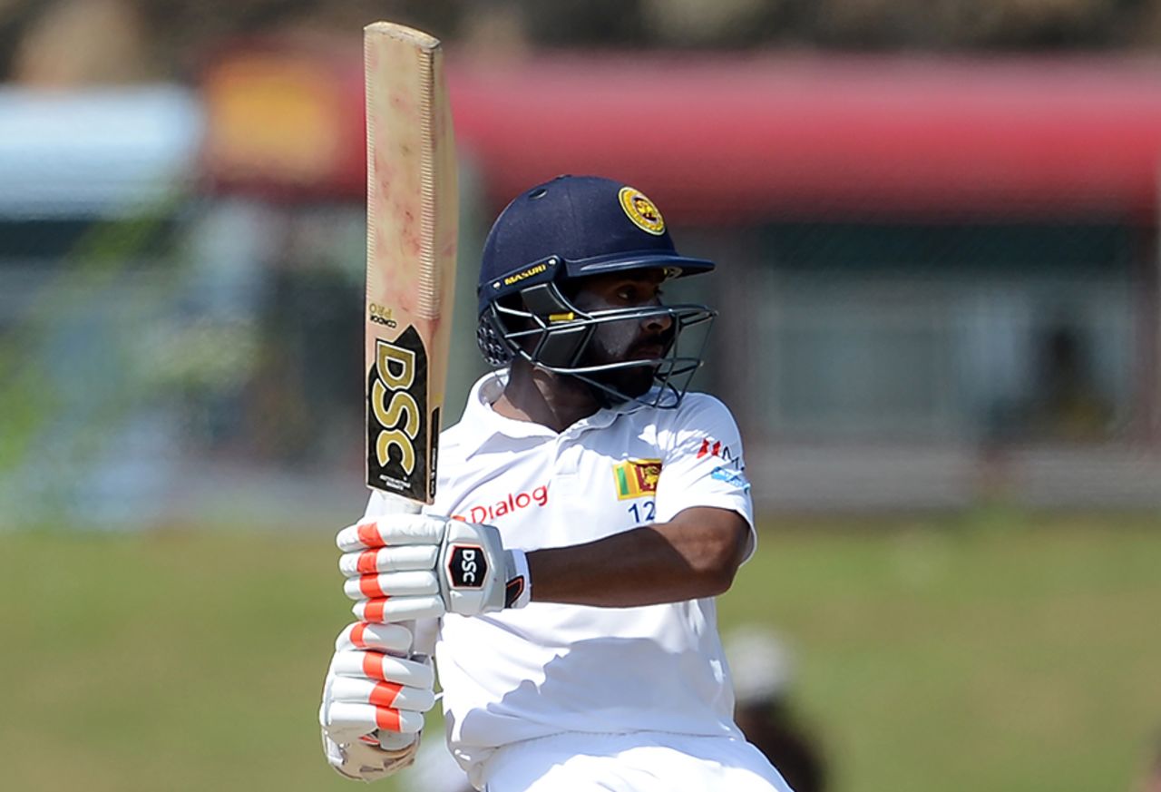 Niroshan Dickwella struck a 52-ball fifty, Sri Lanka v Bangladesh, 1st Test, Galle, 2nd day, March 8, 2017