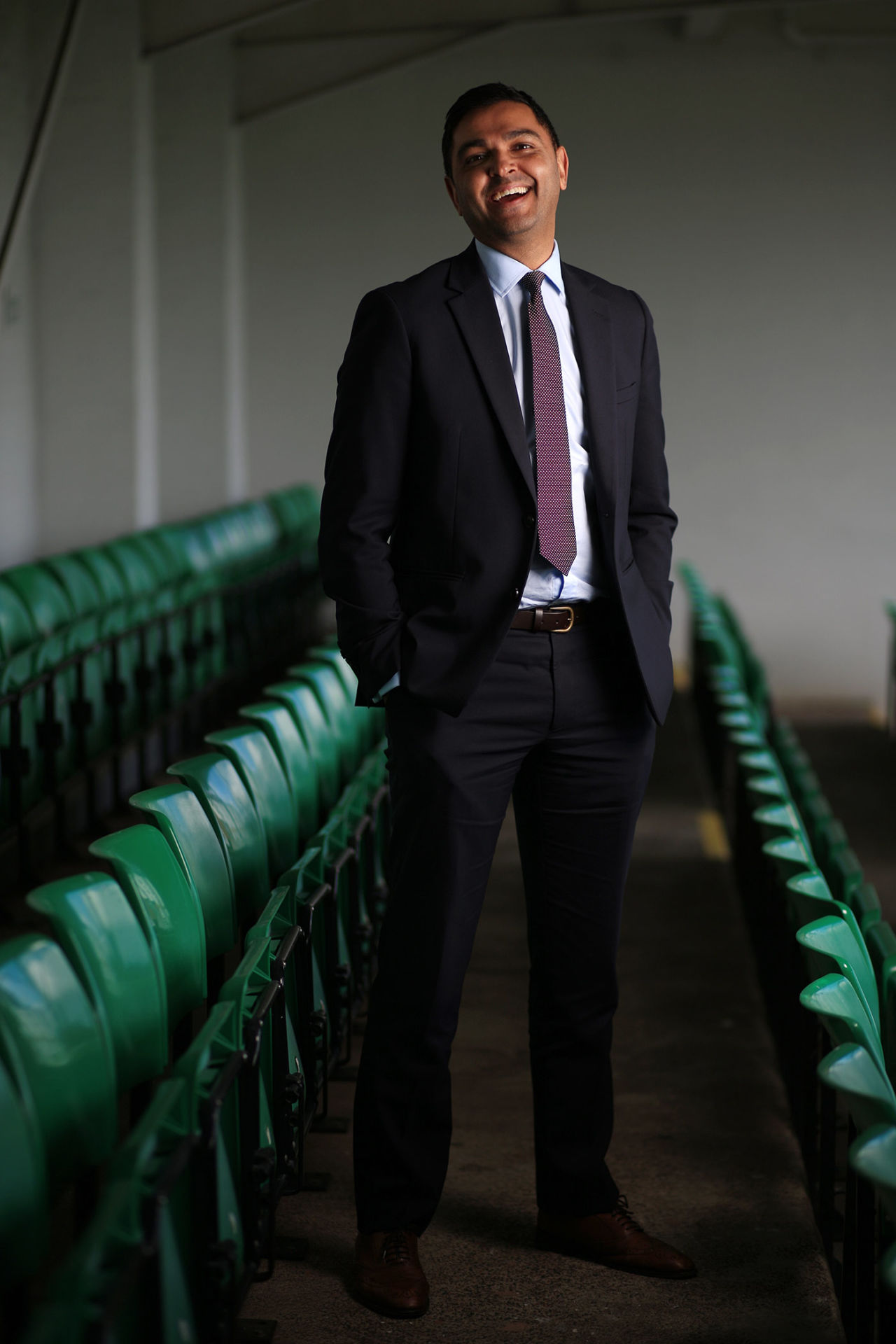 Leicestershire chief executive Wasim Khan at the LV=County Championship Launch at New Road, Worcester, April 1, 2015