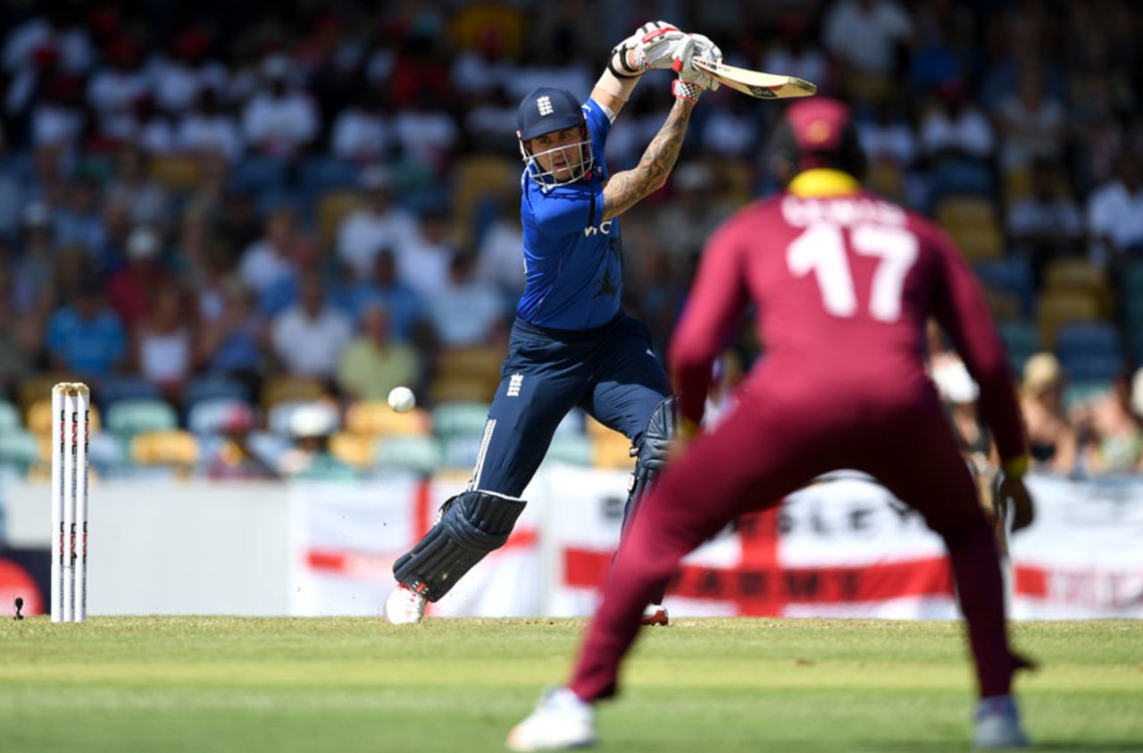 Alex Hales returned to open the batting after injury, West Indies v England, 3rd ODI, Barbados, March 9, 2017