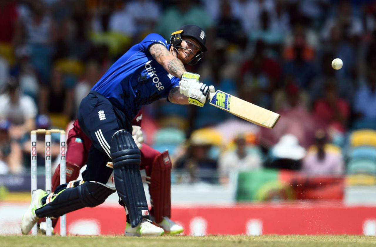 Ben Stokes thrashed a quick 34, West Indies v England, 3rd ODI, Barbados, March 9, 2017