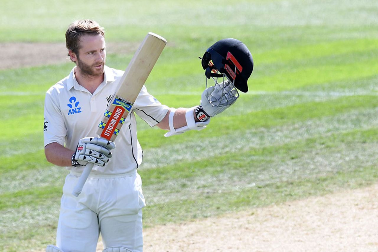 Kane Williamson reached his 16th Test century, New Zealand v South Africa, 1st Test, Dunedin, 3rd day, March 10, 2017