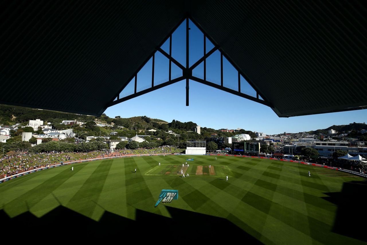 Basin Reserve, on day one of the Test, New Zealand v South Africa, 2nd Test, Wellington, 1st day, March 16, 2017