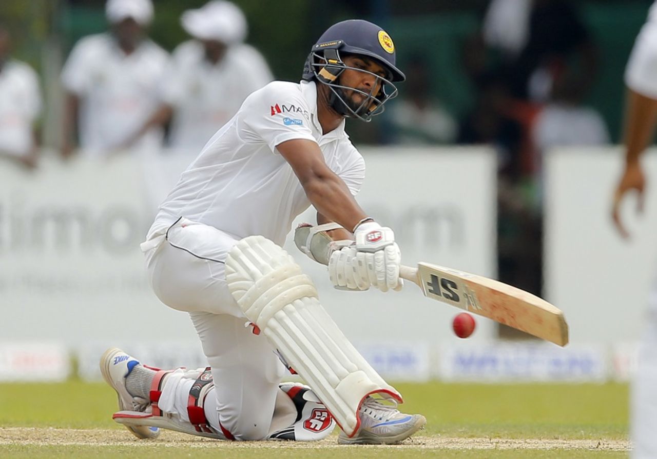 Dinesh Chandimal brings out the reverse sweep, Sri Lanka v Bangladesh, 2nd Test, Colombo, 2nd day, March 16, 2017