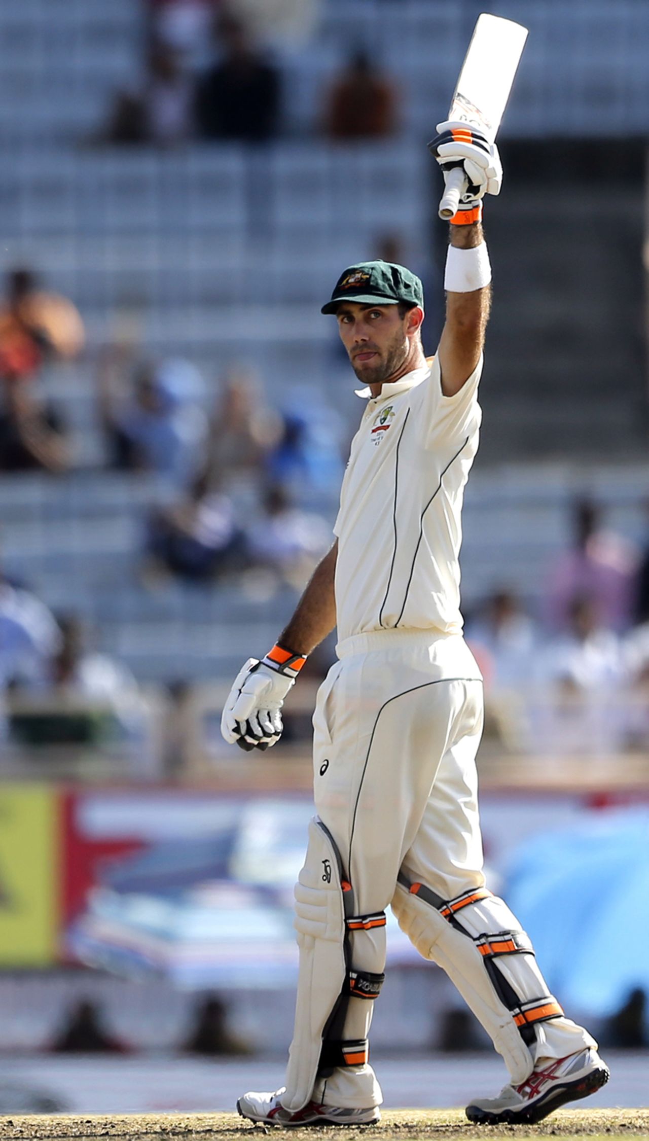 Glenn Maxwell struck his maiden Test half-century, India v Australia, 3rd Test, Ranchi, 1st day, March 16, 2017