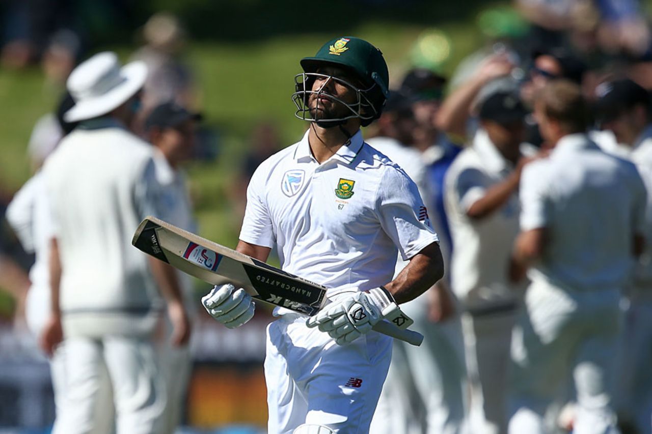 JP Duminy again fell to Neil Wagner, New Zealand v South Africa, 2nd Test, Wellington, 2nd day, March 17, 2016