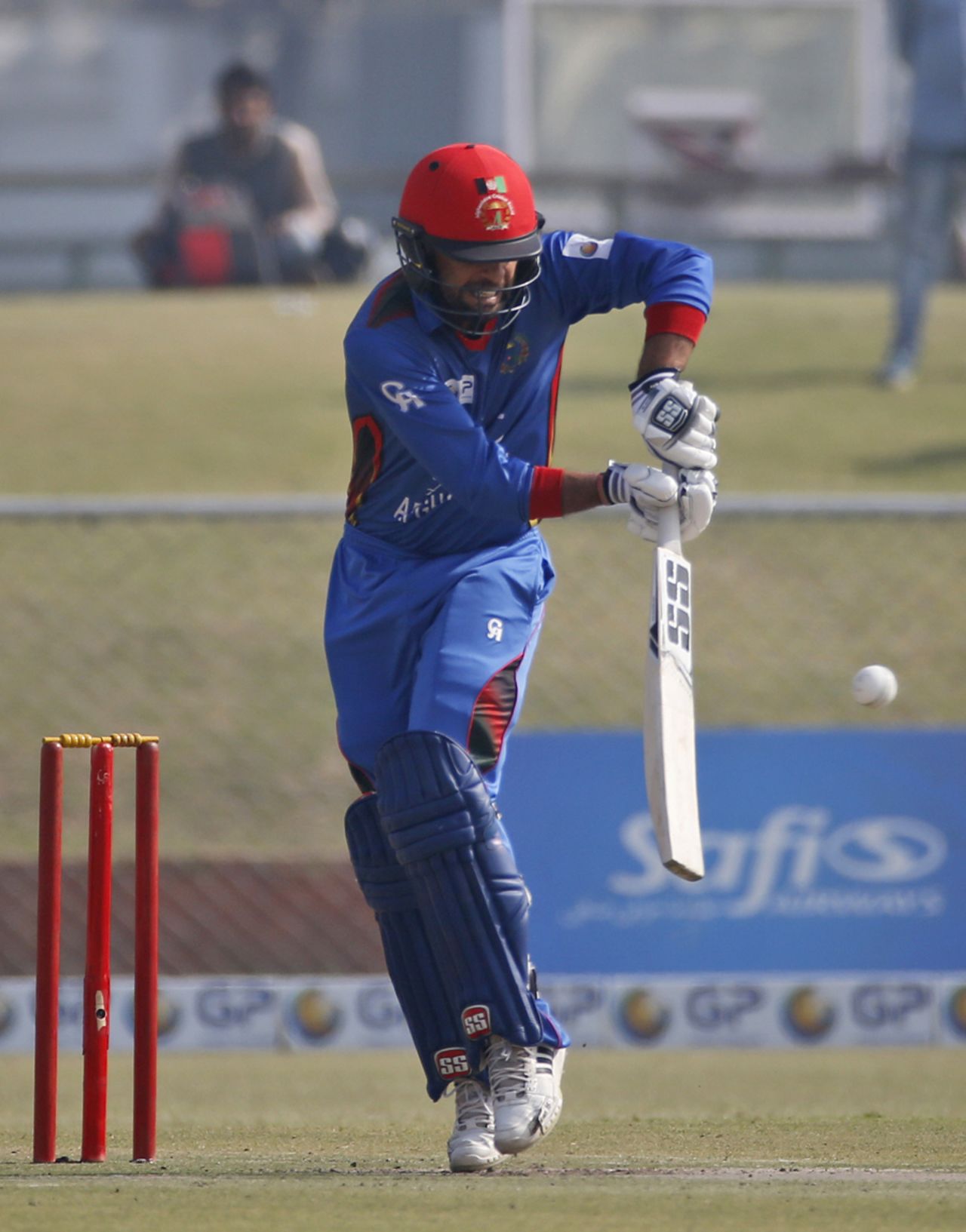 Noor Ali Zadran clips the ball to the leg side, Afghanistan v Ireland, 2nd ODI, Greater Noida, March 17, 2017