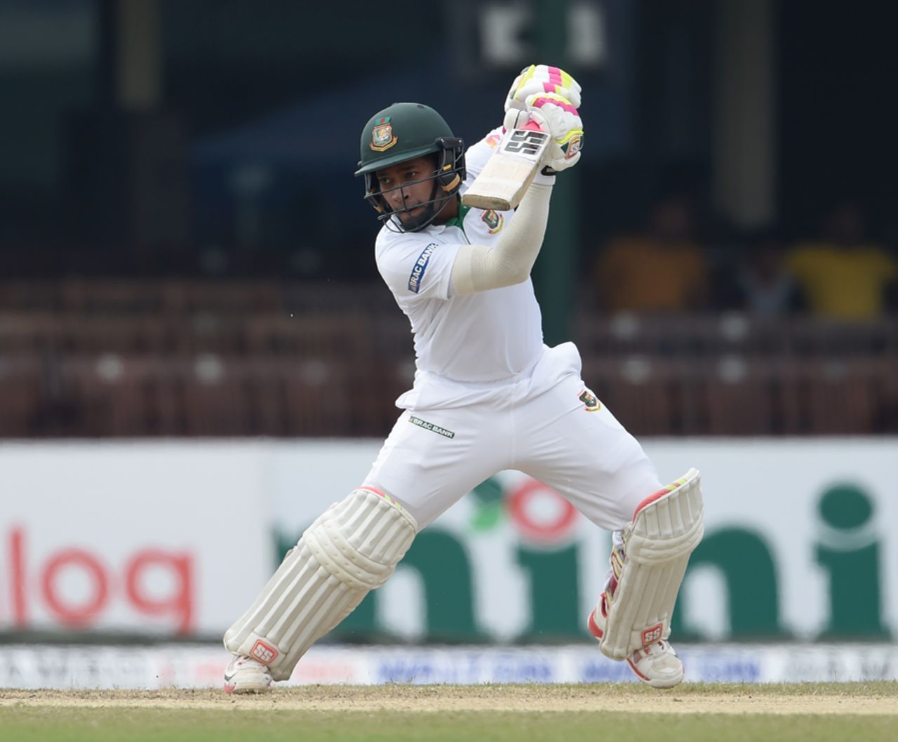 Mushfiqur Rahim lays into a cut shot, Sri Lanka v Bangladesh,  2nd Test, Colombo, 3rd day, March 17, 2017
