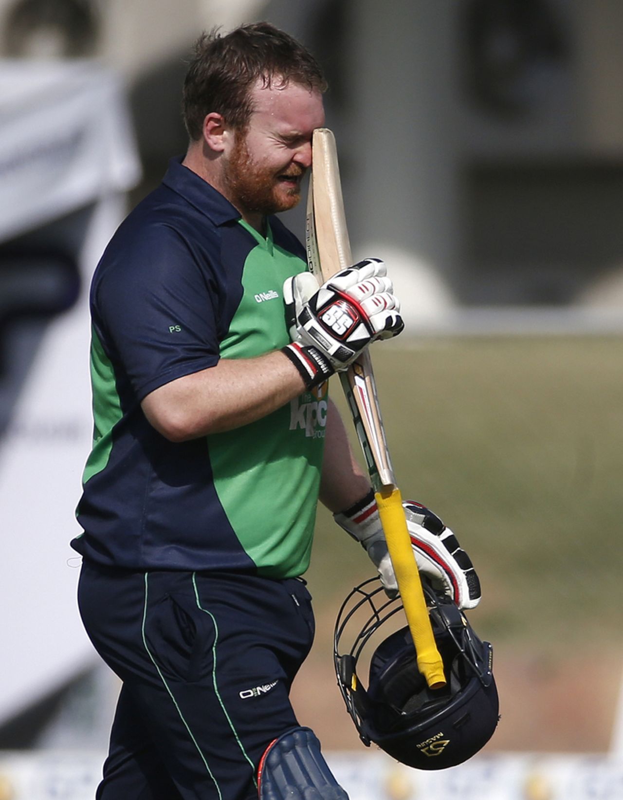Paul Stirling is disappointed after being given out on 95, Afghanistan v Ireland, 2nd ODI, Greater Noida, March 17, 2017