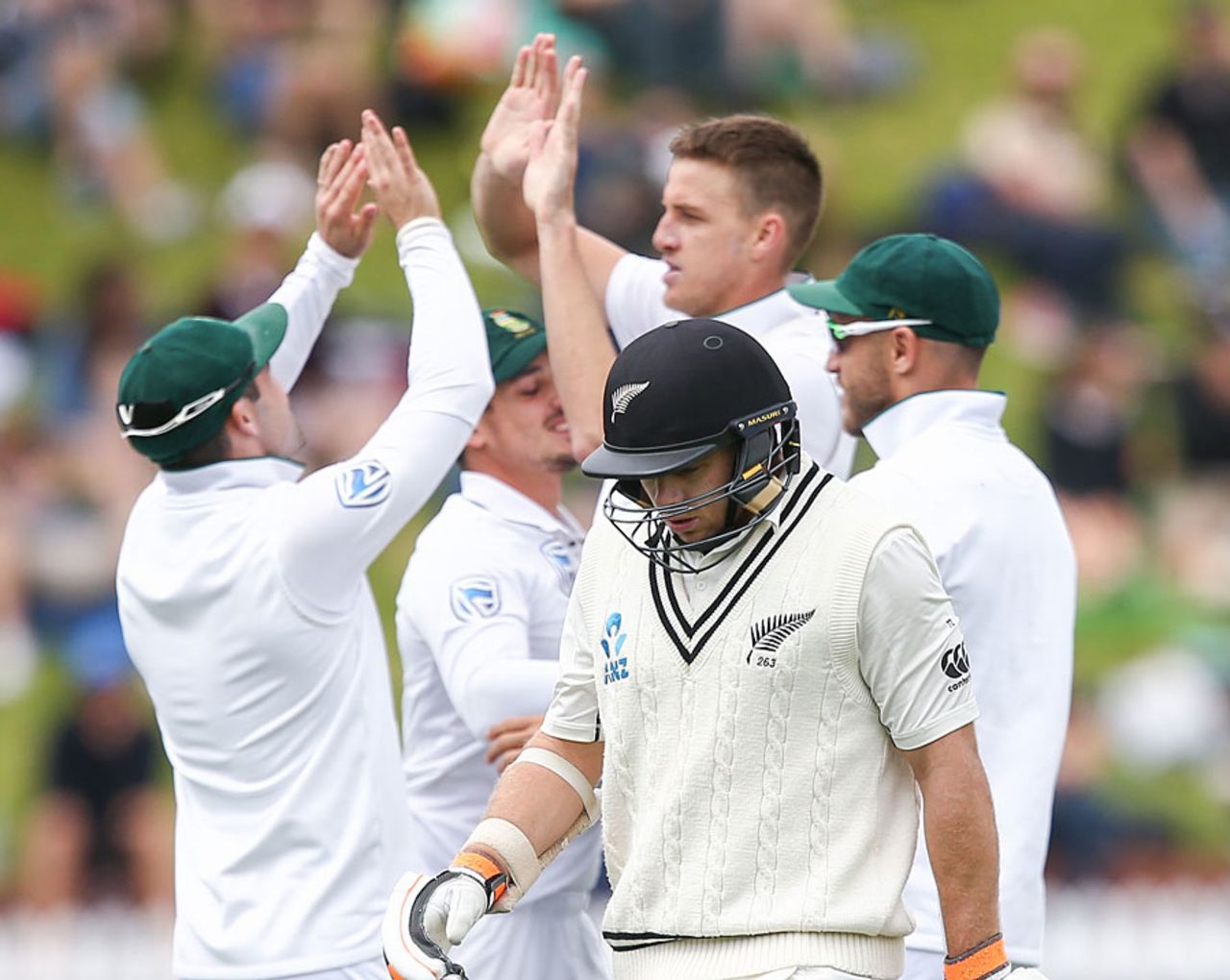Morne Morkel soon dismissed Tom Latham, New Zealand v South Africa, 2nd Test, Wellington, 3rd day, March 18, 2017