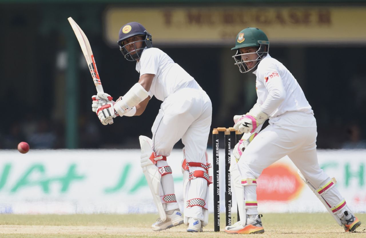 Kusal Mendis guides one down the leg side, Sri Lanka v Bangladesh, 2nd Test, Colombo, 4th day, March 18, 2017