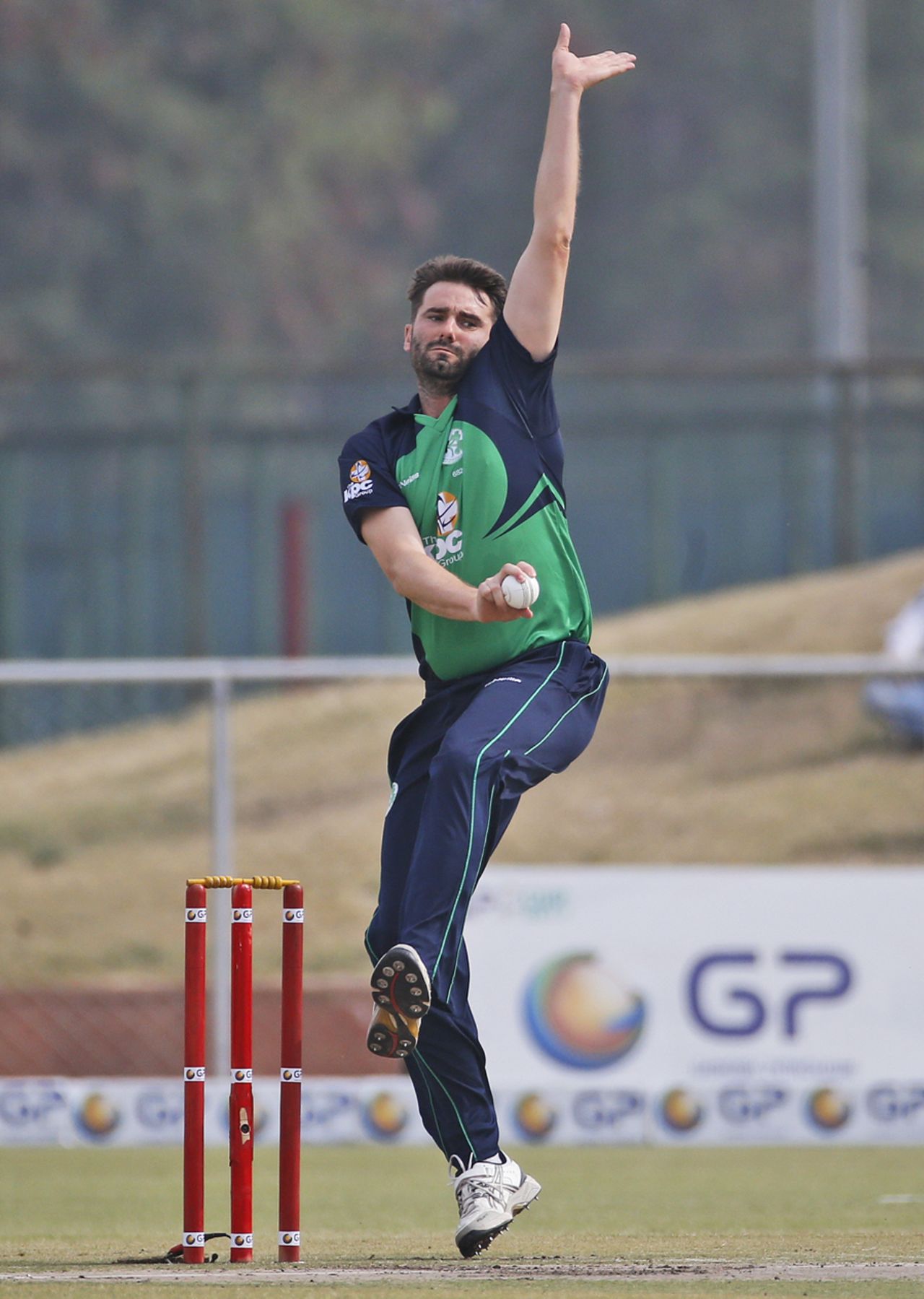 Tim Murtagh in his delivery stride, Afghanistan v Ireland, 3rd ODI, Greater Noida, March 19, 2017